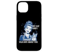 Funny Cat Mom Cat Lovers Mes Chats et Moi parlons de toi Coque pour iPhone 14 Plus