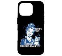 Funny Cat Mom Cat Lovers Mes Chats et Moi parlons de toi Coque pour iPhone 16 Pro