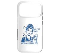 Funny Cat Mom Cat Lovers Mes Chats et Moi parlons de toi Coque pour iPhone 17 Pro