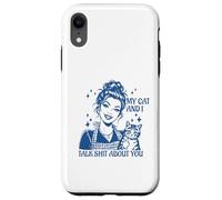 Funny Cat Mom Cat Lovers Mes Chats et Moi parlons de toi Coque pour iPhone XR