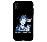 Funny Cat Mom Cat Lovers Mes Chats et Moi parlons de toi Coque pour iPhone XS Max