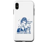 Funny Cat Mom Cat Lovers Mes Chats et Moi parlons de toi Coque pour iPhone XS Max