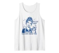 Funny Cat Mom Cat Lovers Mes Chats et Moi parlons de toi Débardeur