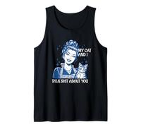 Funny Cat Mom Cat Lovers Mes Chats et Moi parlons de toi Débardeur