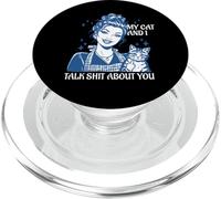 Funny Cat Mom Cat Lovers Mes Chats et Moi parlons de toi PopSockets PopGrip pour MagSafe