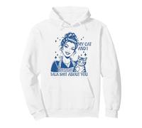 Funny Cat Mom Cat Lovers Mes Chats et Moi parlons de toi Sweat à Capuche