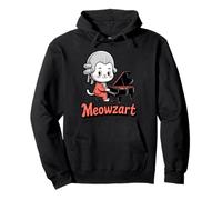 Funny Cat Mozart Meowzart Musique pour Piano Sweat à Capuche