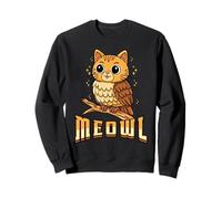 Funny Cat Owl Meme Meowl Internet Brainrot Cursed Vintage Sweatshirt