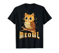 Funny Cat Owl Meme Meowl Internet Brainrot Cursed Vintage T-Shirt