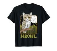 Funny Cat Owl Meme Meowl Internet Brainrot Cursed Vintage T-Shirt