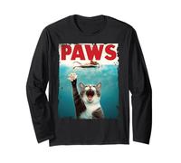 Funny Cat Paw Parodie - Cute Cat Lover Cat Lover Cat Moms Cat Dads Manche Longue