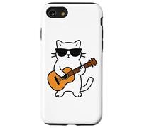 Funny Cat Playing Guitar Guitarist Men Women Kids Coque pour iPhone SE (2020) / 7/8