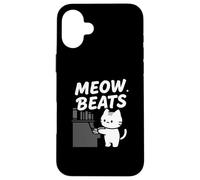 Funny Cat Playing Piano Meow Beats Music Lover Coque pour iPhone 16 Plus
