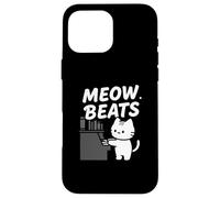 Funny Cat Playing Piano Meow Beats Music Lover Coque pour iPhone 16 Pro Max