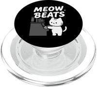 Funny Cat Playing Piano Meow Beats Music Lover PopSockets PopGrip pour MagSafe