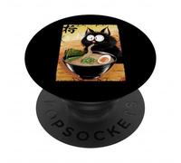 Funny Cat Ramen Graphic Japanese Kawaii Manga Anime PopSockets PopGrip Adhésif