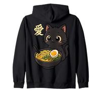 Funny Cat Ramen Graphic Japanese Kawaii Manga Anime Sweat à Capuche