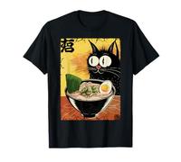 Funny Cat Ramen Graphic Japanese Kawaii Manga Anime T-Shirt
