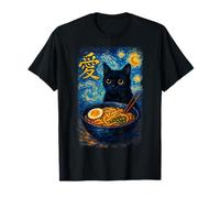 Funny Cat Ramen Graphic Japanese Kawaii Manga Anime T-Shirt