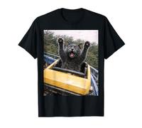 Funny Cat Roller Coaster Silly Meme Graphic Russian Blue Cat T-Shirt