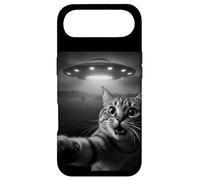Funny Cat Selfie with Alien UFO Encounter Fun for Boys Girls Coque pour iPhone Air