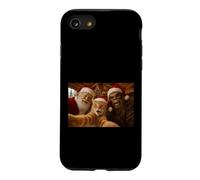 Funny Cat Selfie with Sasquatch and Santa Christmas Xmas Coque pour iPhone SE (2020) / 7/8