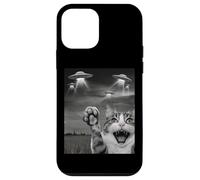 Funny Cat Selfie with UFOs - Alien Adventure Tee Coque pour iPhone 12 Mini