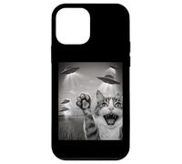 Funny Cat Selfie with UFOs - Alien Adventure Tee Coque pour iPhone 12 Mini