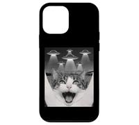 Funny Cat Selfie with UFOs - Alien Adventure Tee Coque pour iPhone 12 Mini