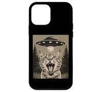 Funny Cat Selfie with UFOs - Alien Adventure Tee Coque pour iPhone 12 Mini