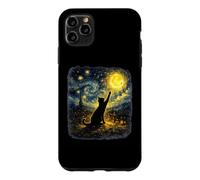 Funny Cat Starry Night Van Gogh Art Men Women Kids Coque pour iPhone 11 Pro Max