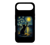 Funny Cat Starry Night Van Gogh Art Men Women Kids Coque pour iPhone Air