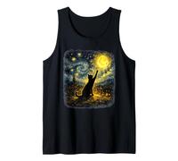 Funny Cat Starry Night Van Gogh Art Men Women Kids Débardeur