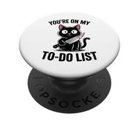 Funny Cat Tu es sur ma liste de choses à faire Cat Lover 02 PopSockets PopGrip Adhésif