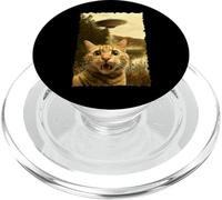 Funny Cat UFO Encounter Hilarious Cat Selfie Aliens PopSockets PopGrip pour MagSafe