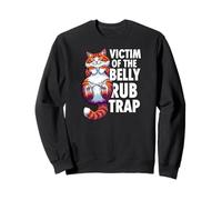 Funny Cat Victim of The Belly Rub Trap Kitten Joke Sweatshirt