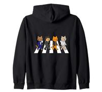 Funny Cat Walking on The Street Feline Lover Design Sweat à Capuche