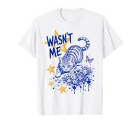 Funny Cat Wasn't Me Guilty Kitten Humor Cat Lover Owner T-Shirt