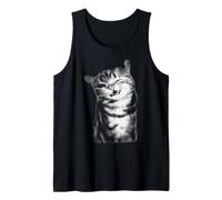 Funny Cat Y2K Design rétro Demi-Teinte Débardeur