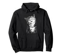 Funny Cat Y2K Design rétro Demi-Teinte Sweat à Capuche