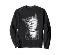 Funny Cat Y2K Design rétro Demi-Teinte Sweatshirt