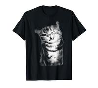 Funny Cat Y2K Design rétro Demi-Teinte T-Shirt
