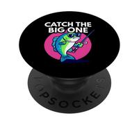 Funny Catch The Big One Fishing Fish PopSockets PopGrip Adhésif