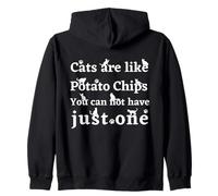 Funny Cats are Like Pato Chips You Can Not Have Just One Sweat à Capuche