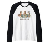 Funny Cats Chaos, ce n'est Pas Notre métier d'amoureux des Chats Manche Raglan