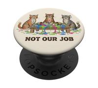 Funny Cats Chaos, ce n'est Pas Notre métier d'amoureux des Chats PopSockets PopGrip Adhésif