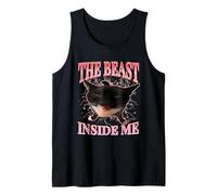 Funny Cats Humour The Beast Inside Me Cute Silly Cat Meme Débardeur