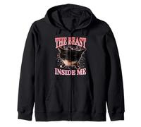 Funny Cats Humour The Beast Inside Me Cute Silly Cat Meme Sweat à Capuche