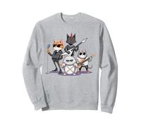 Funny Cats Rock'n Roll - Rock Cat Band, Garçons Filles Enfants Sweatshirt