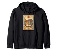 Funny Cats Sumo Wrestling Art Japonais Anime Ukiyo-e Graphic Sweat à Capuche